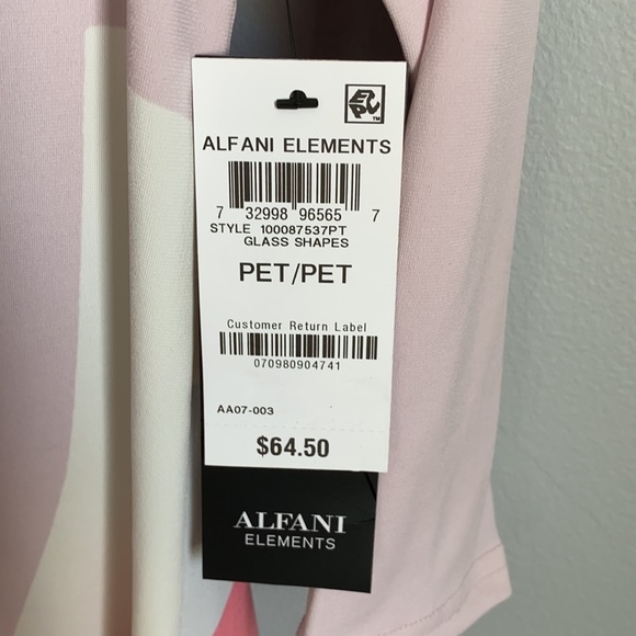 NWT! Alfani Ladies Multi Color Abstract Blouse - Picture 3 of 4